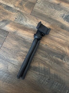 Compact Black Flexible Tripod with Phone Mount